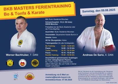 BKB Master Sommertraining in der Budo Akademie München